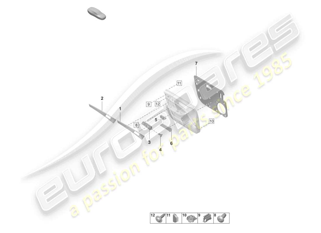 a part diagram from the porsche 2021 (panamera 971-2) parts catalogue