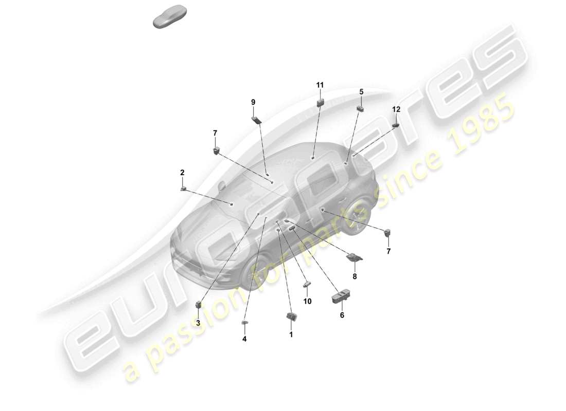 a part diagram from the porsche macan parts catalogue