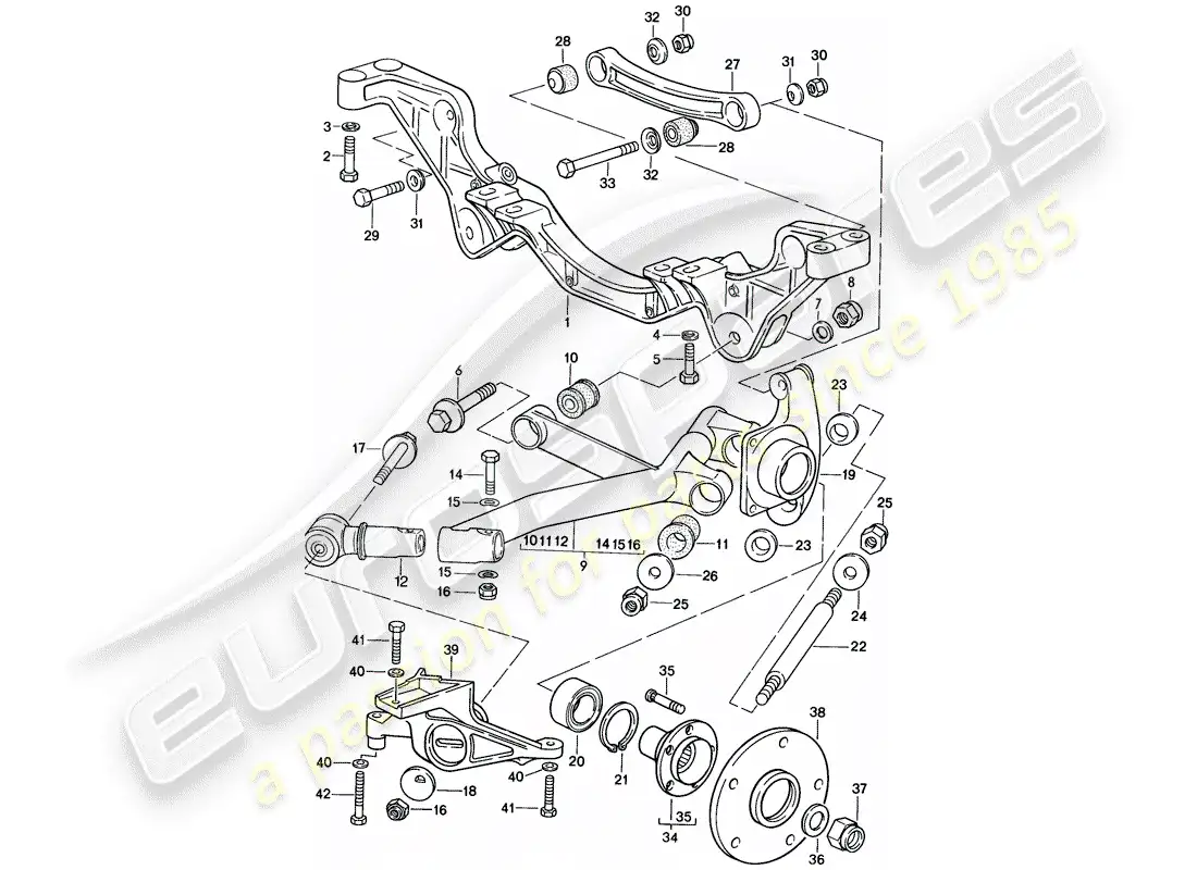 a part diagram from the porsche 1983 (928) parts catalogue
