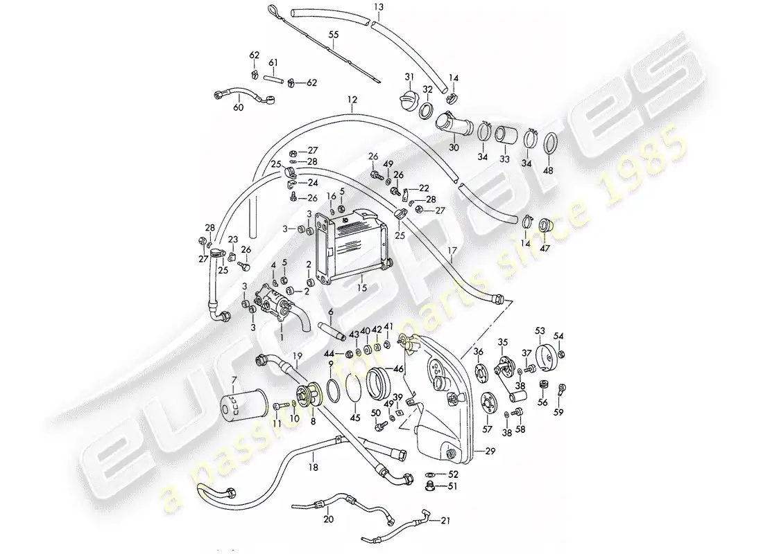 a part diagram from the porsche 911 parts catalogue