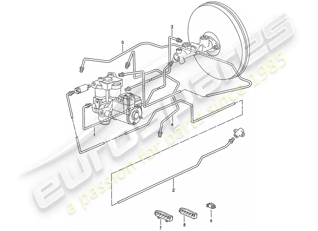 a part diagram from the porsche 1988 (928) parts catalogue