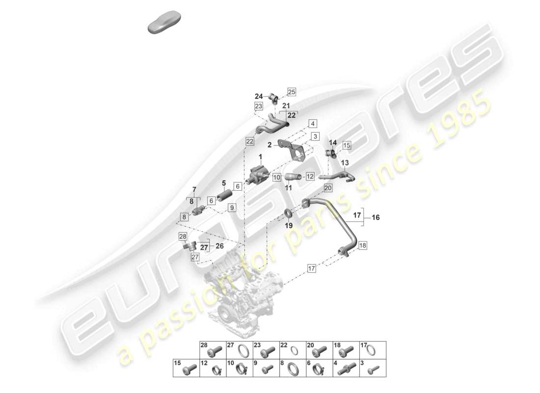 a part diagram from the porsche panamera parts catalogue