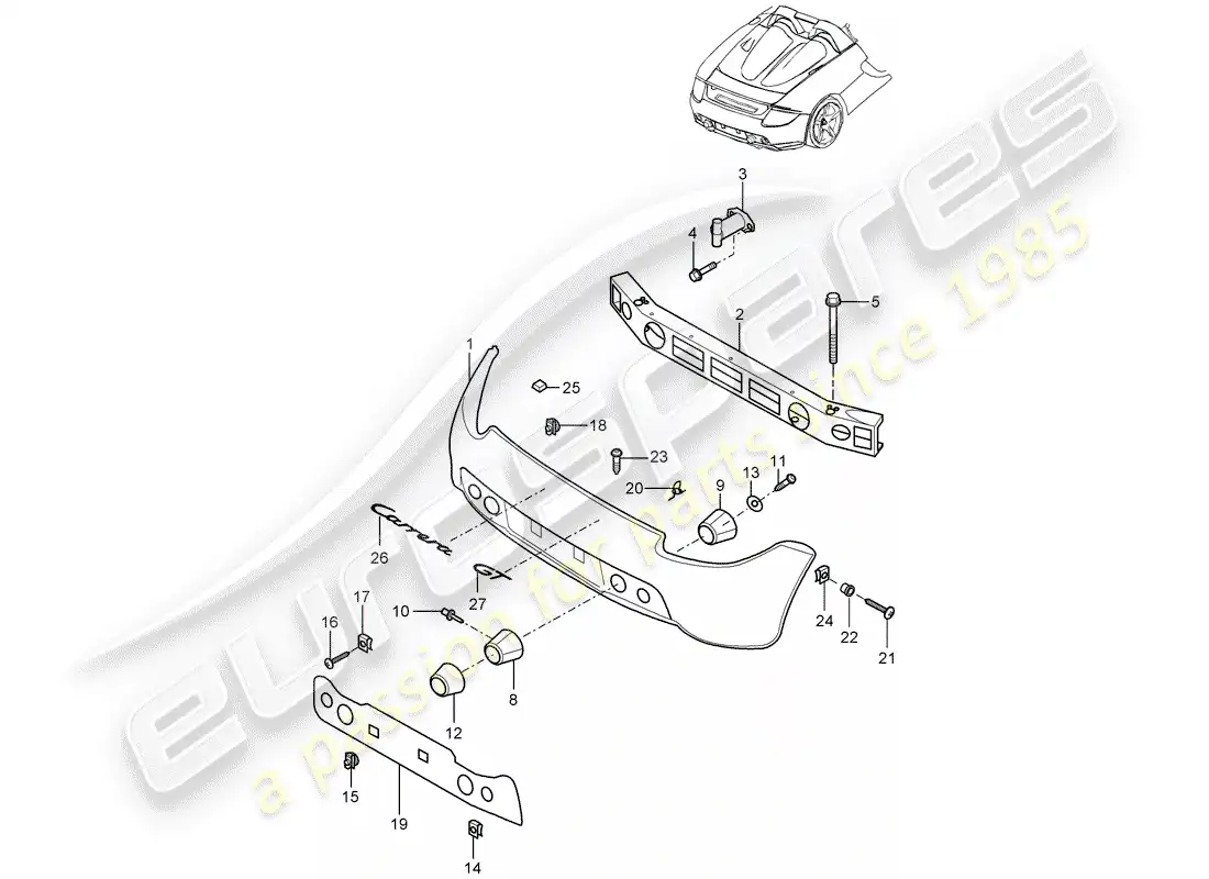 a part diagram from the porsche carrera gt parts catalogue