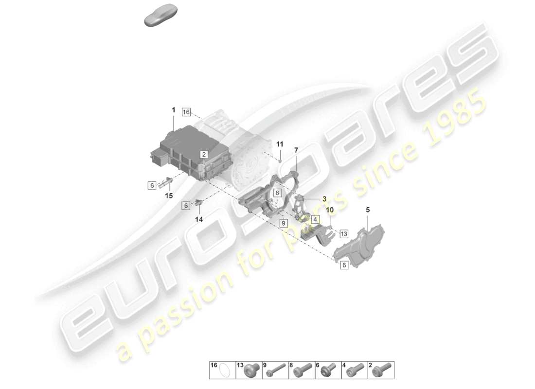 a part diagram from the porsche taycan parts catalogue