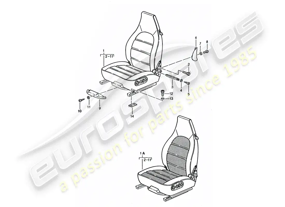 a part diagram from the porsche 1992 (928) parts catalogue