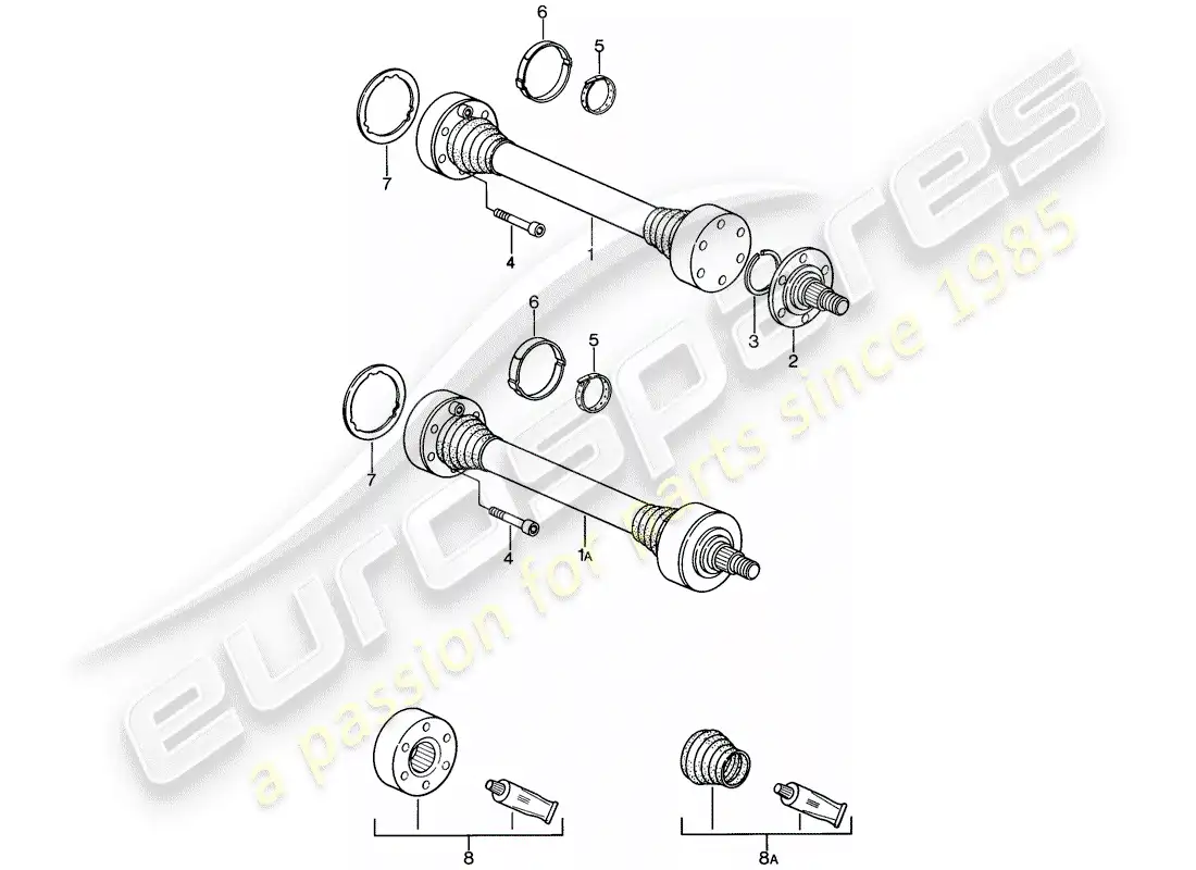 a part diagram from the porsche 1980 (928) parts catalogue