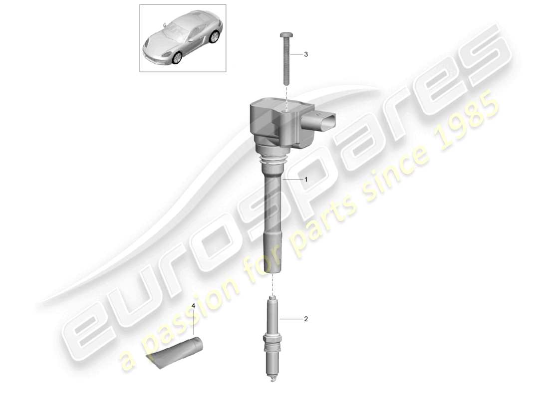 a part diagram from the porsche 2022 (718 cayman) parts catalogue