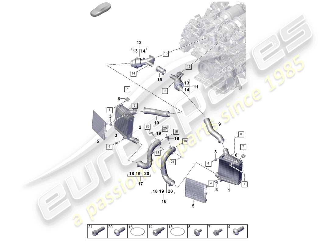 a part diagram from the porsche 2024 (panamera 976) parts catalogue