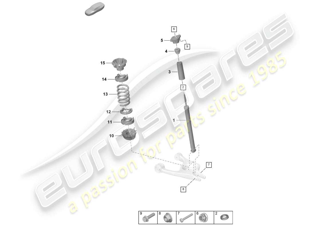 a part diagram from the porsche taycan parts catalogue