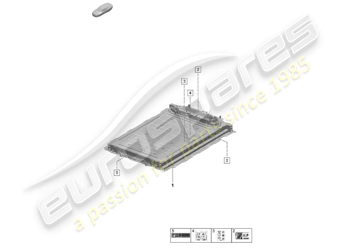 a part diagram from the porsche 2025 (macan-e) parts catalogue