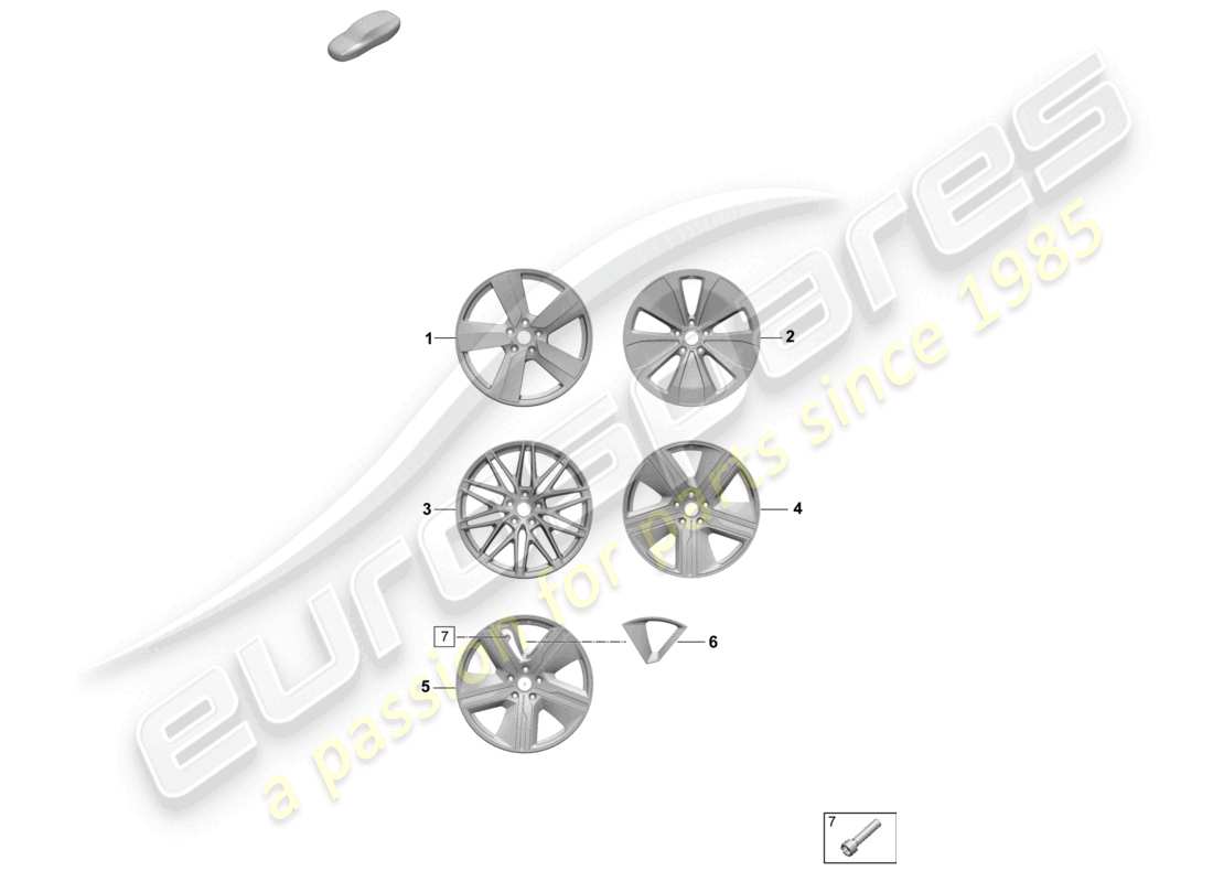 a part diagram from the porsche macan parts catalogue