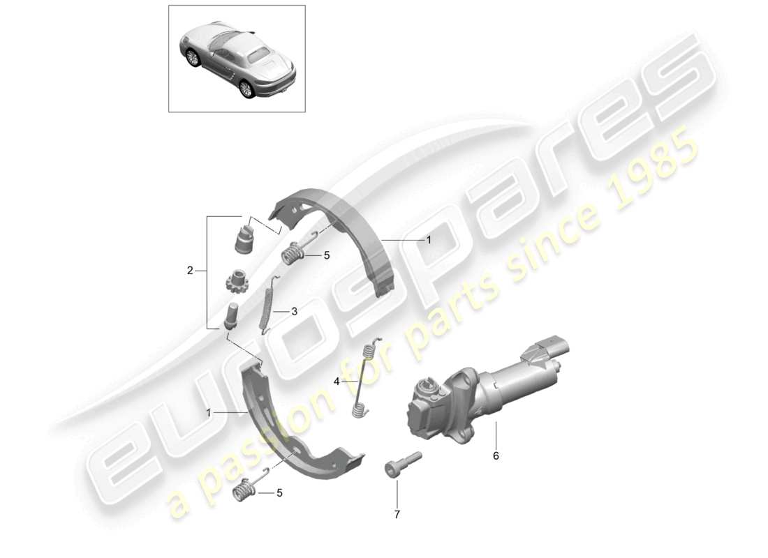 a part diagram from the porsche boxster parts catalogue