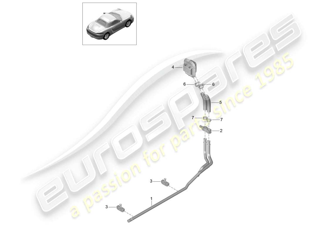 VIEW PARTS DIAGRAMS FROM THE PORSCHE BOXSTER PARTS CATALOGUE a part diagram from the porsche boxster parts catalogue