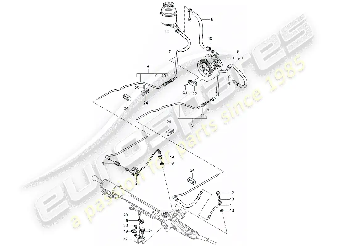a part diagram from the porsche carrera gt parts catalogue