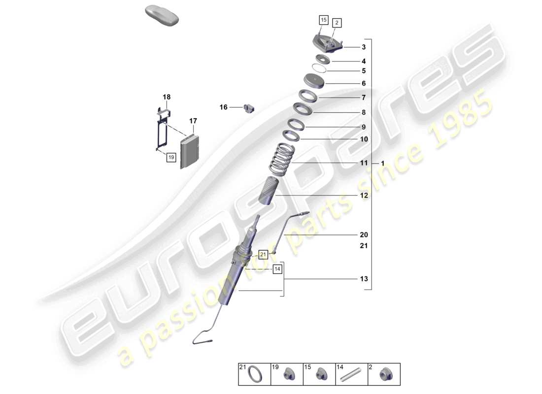 a part diagram from the porsche 2022 (718 cayman gt4) parts catalogue