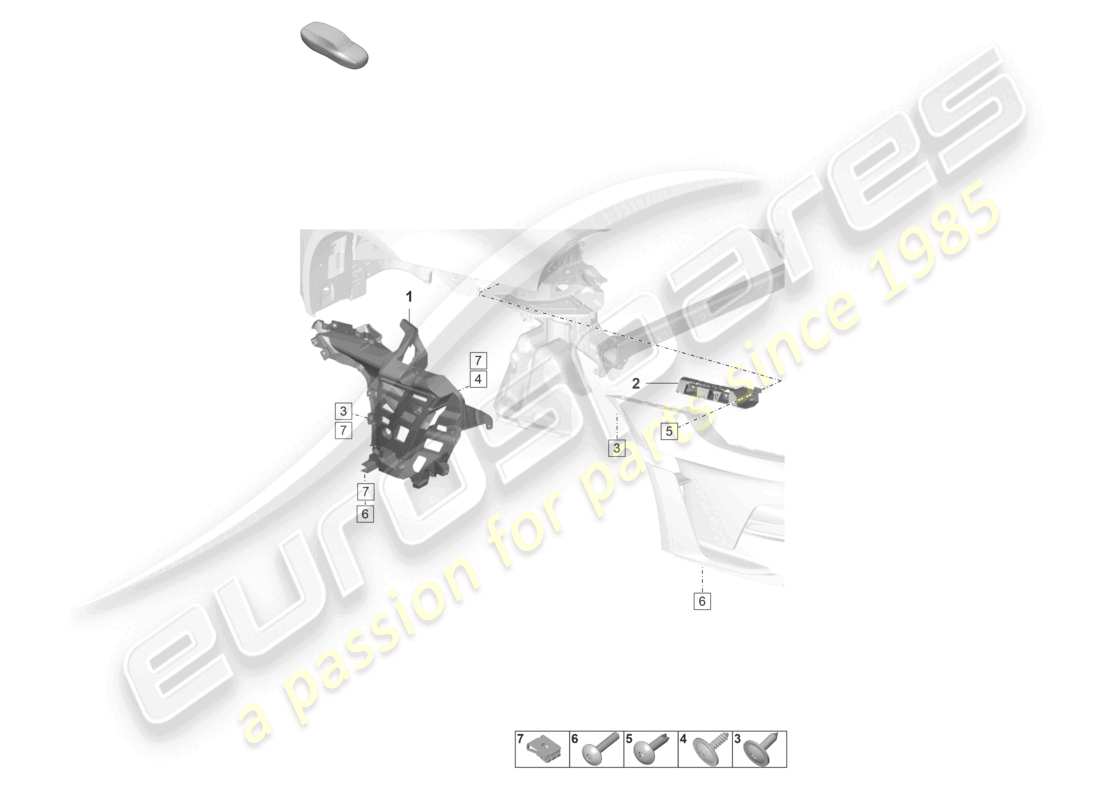 a part diagram from the porsche 992 parts catalogue