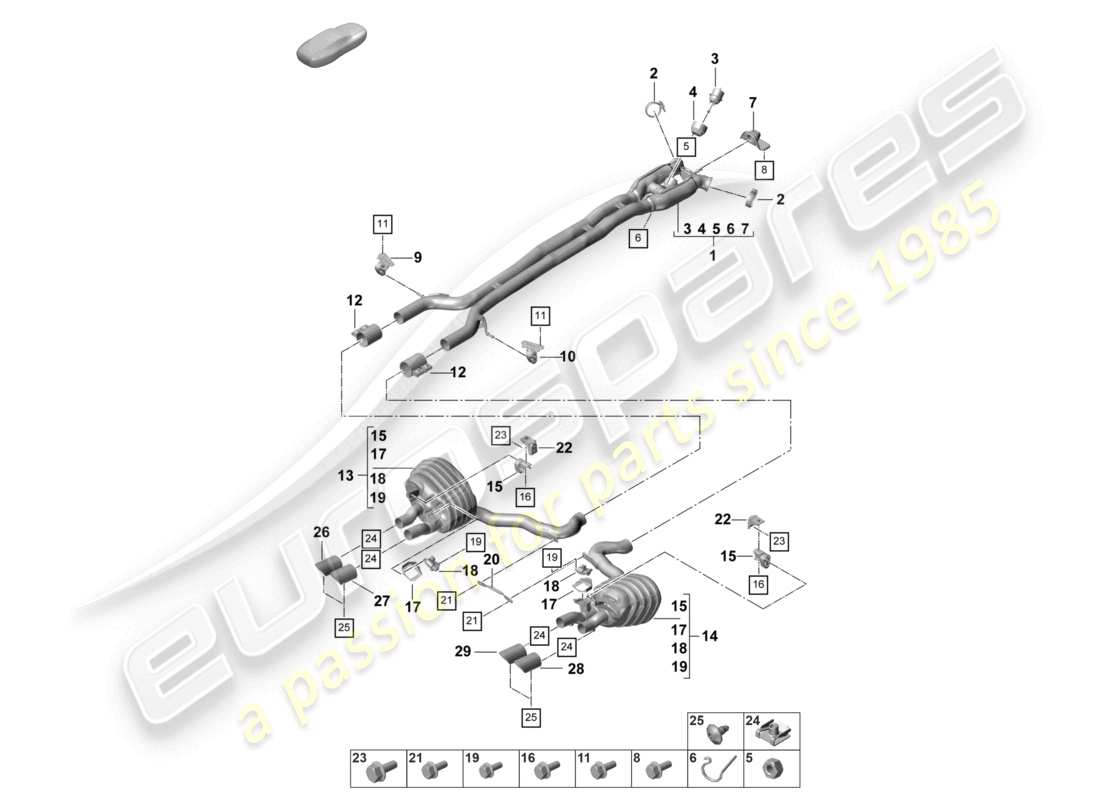 a part diagram from the porsche 2021 (panamera 971-2) parts catalogue
