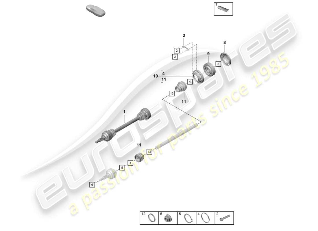 a part diagram from the porsche 2026 (718 cayman gt4) parts catalogue