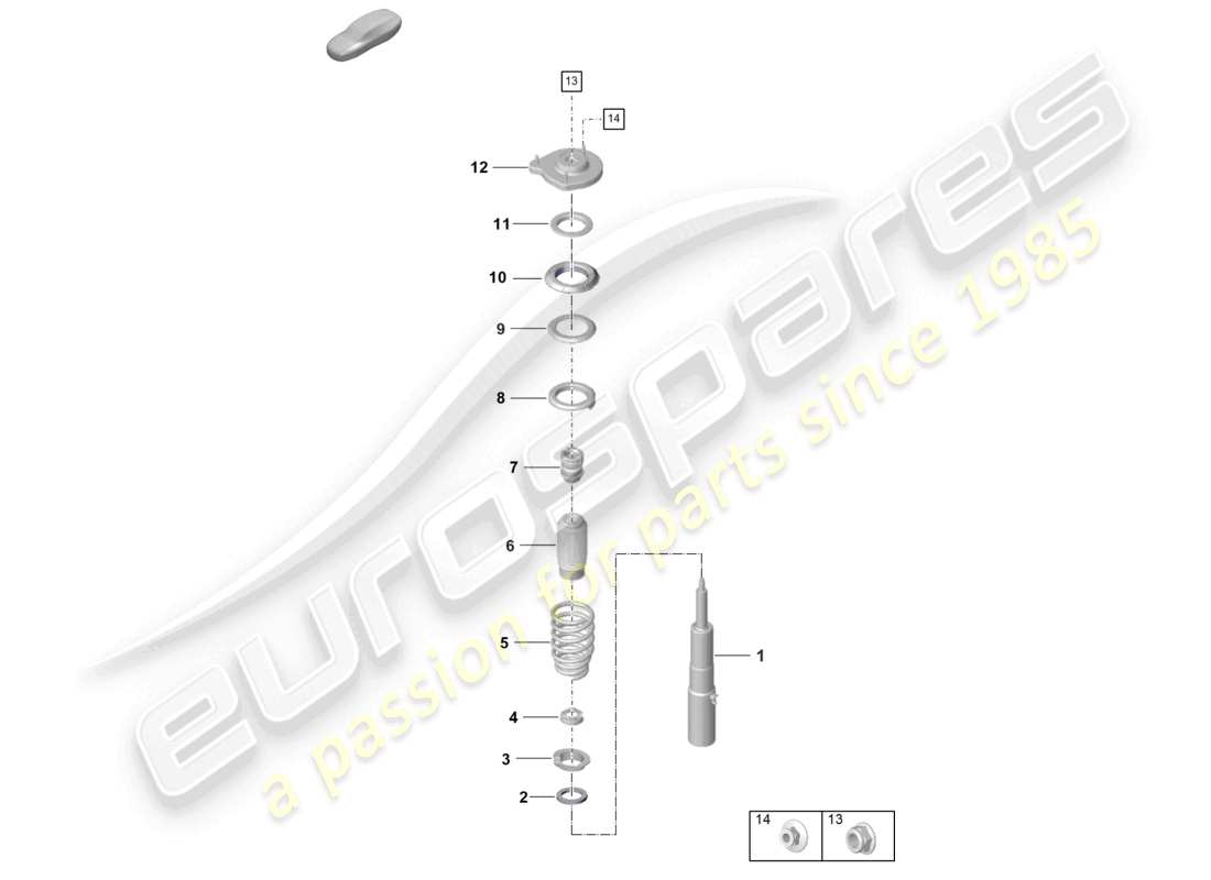a part diagram from the porsche 2021 (992-1 turbo / s) parts catalogue