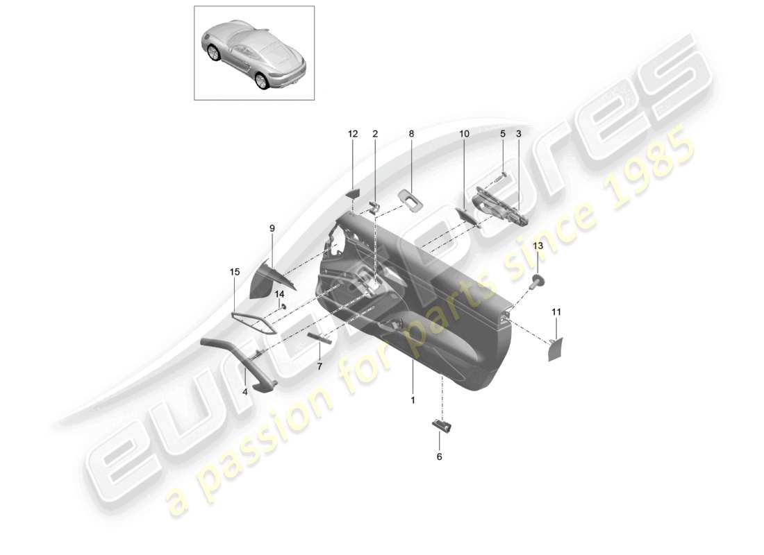 a part diagram from the porsche 2026 (718 cayman) parts catalogue