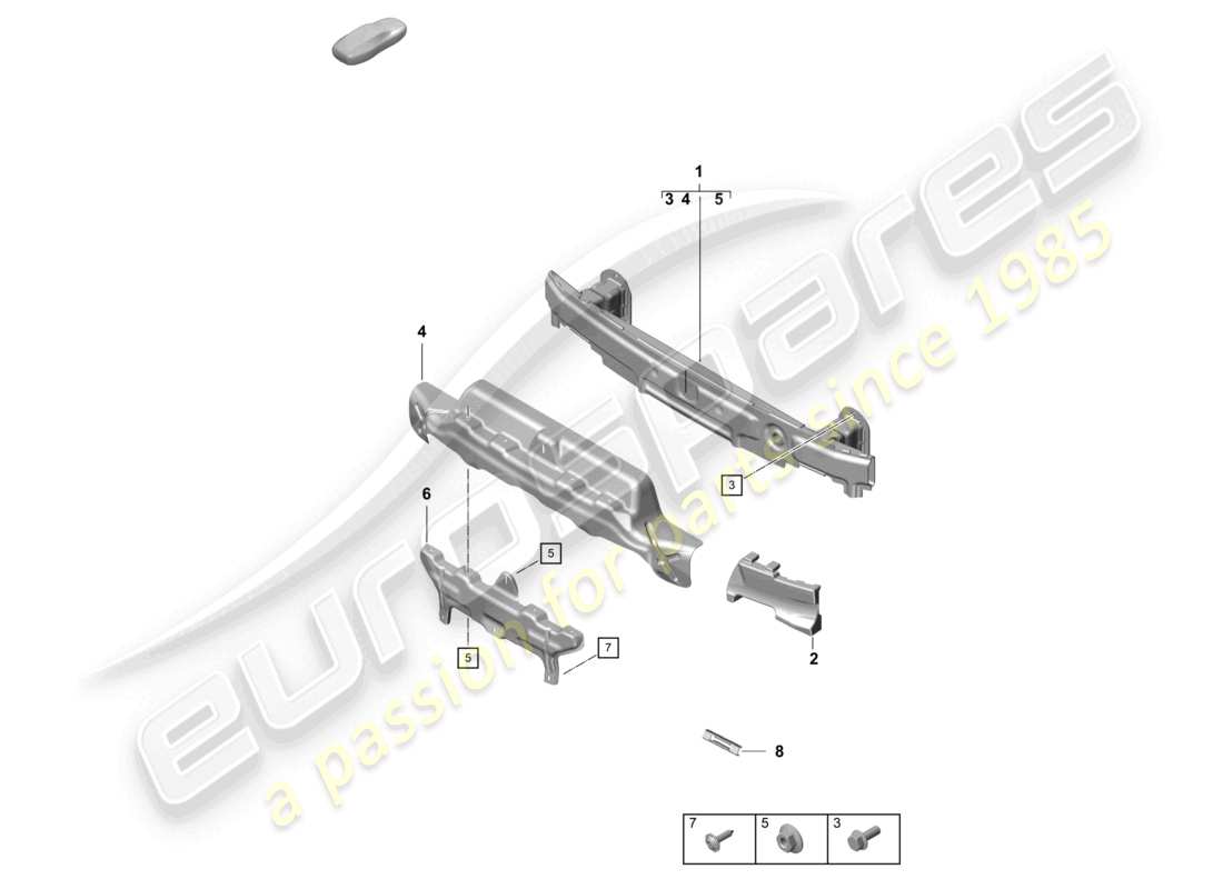 VIEW PARTS DIAGRAMS FROM THE PORSCHE CAYMAN PARTS CATALOGUE a part diagram from the porsche cayman parts catalogue