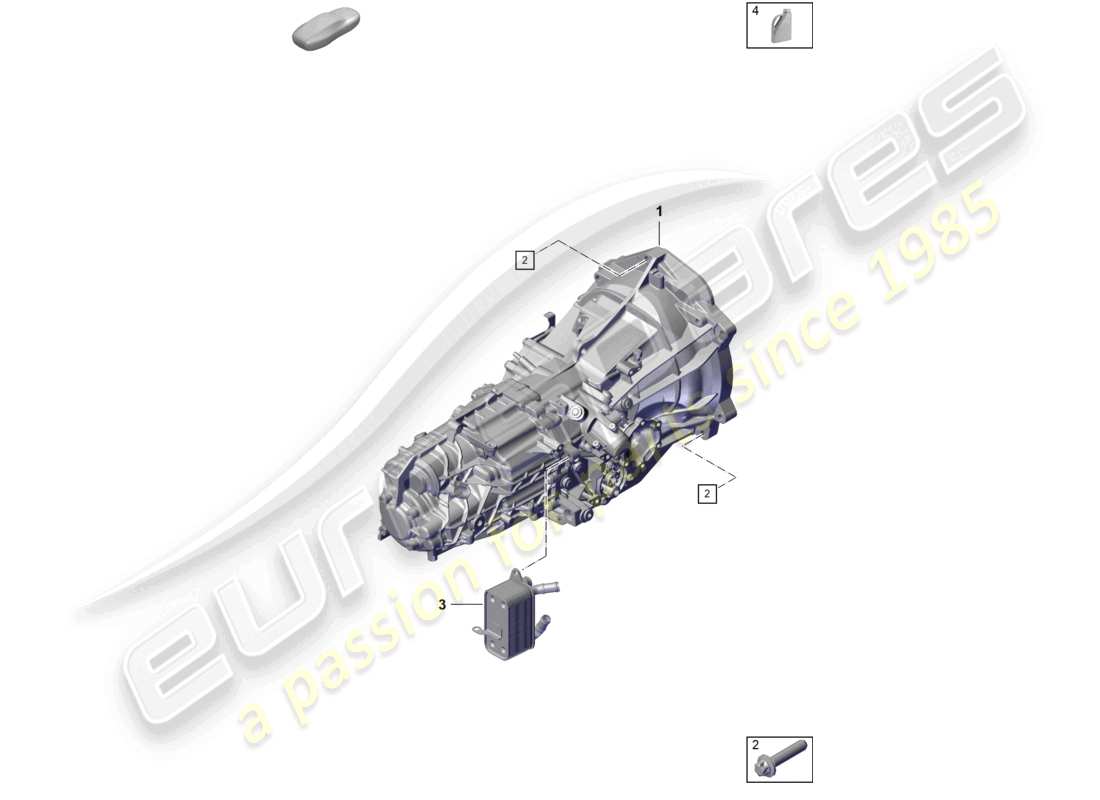 a part diagram from the porsche 2023 (718 cayman) parts catalogue