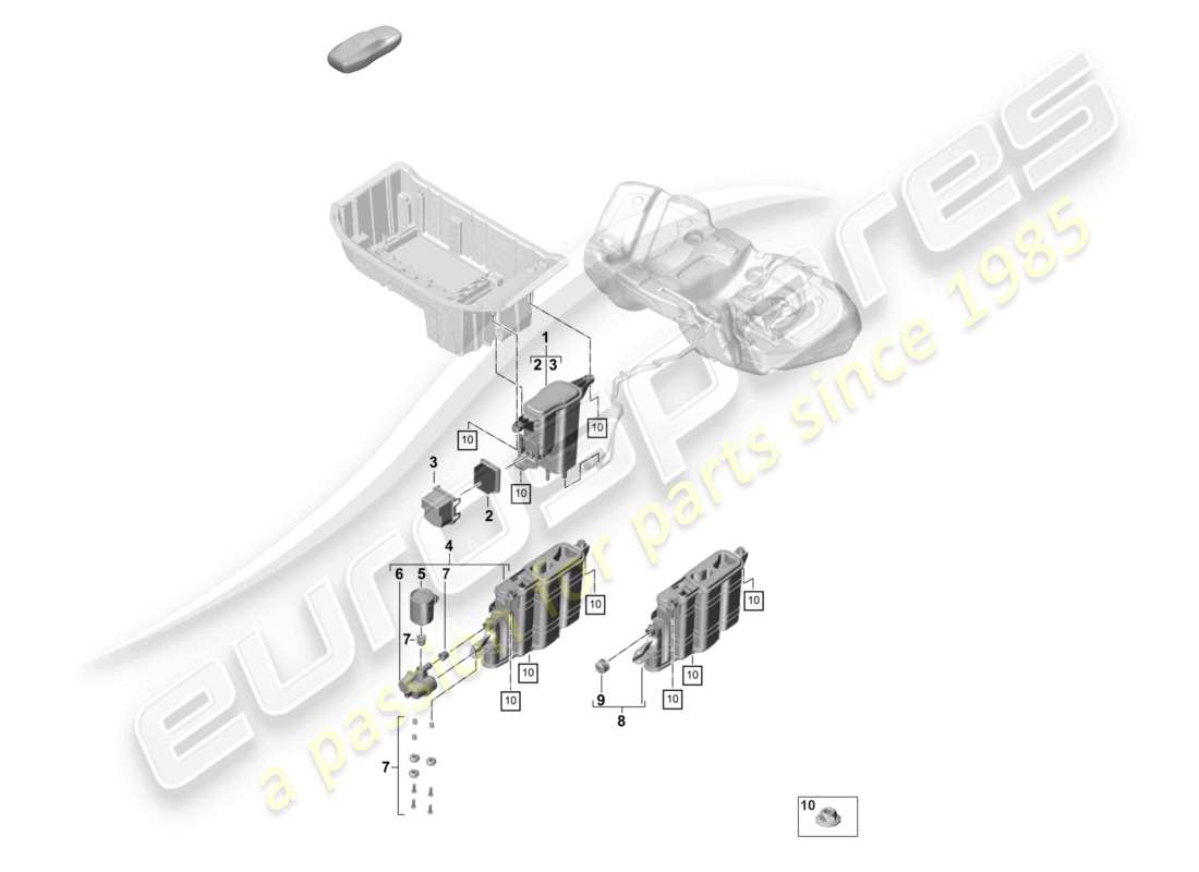 a part diagram from the porsche panamera parts catalogue