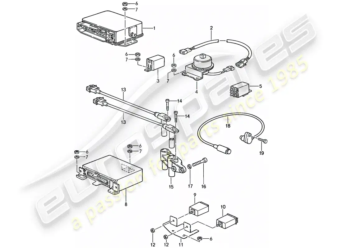 a part diagram from the porsche 1988 (911) parts catalogue