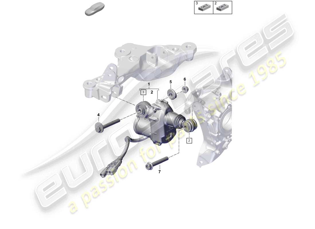 a part diagram from the porsche 992 parts catalogue