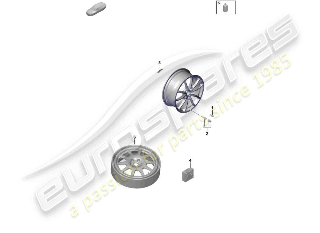 a part diagram from the porsche 2024 (718 boxster spyder) parts catalogue