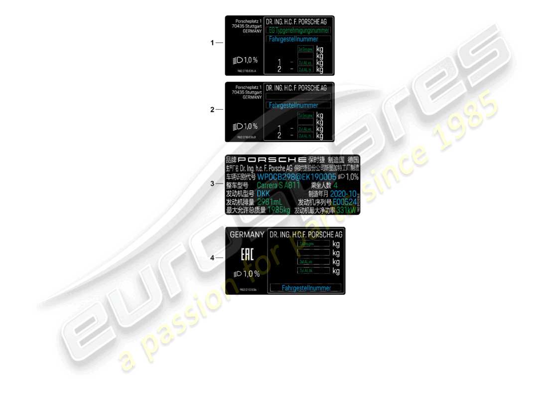 a part diagram from the porsche boxster parts catalogue