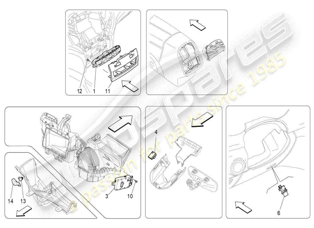 maserati ghibli (2021) a/c unit: electronic control part diagram