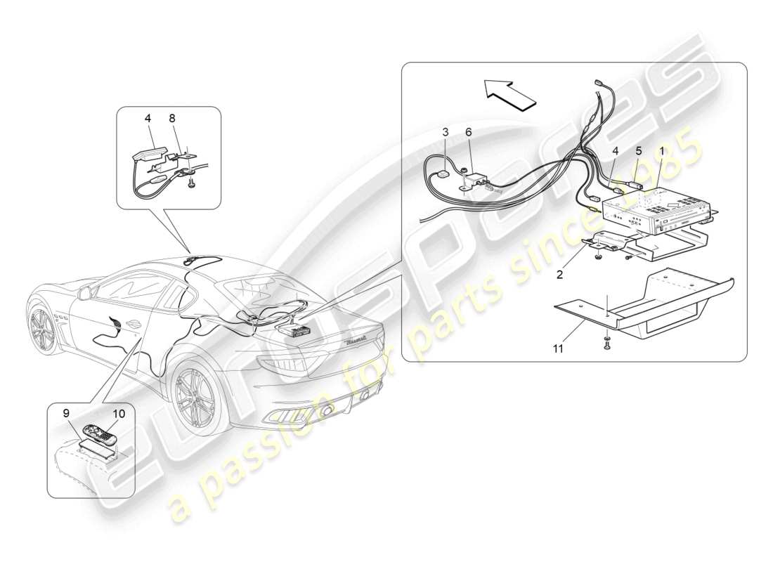 maserati granturismo mc stradale (2011) it system part diagram