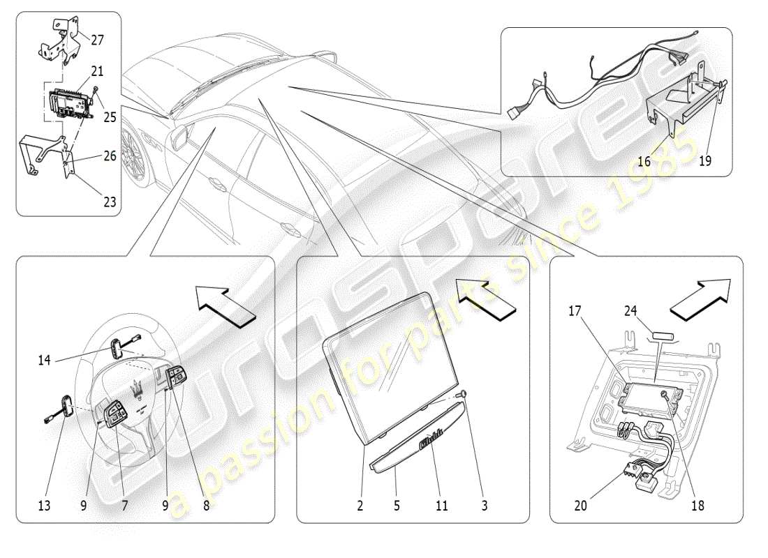 maserati ghibli (2021) it system part diagram