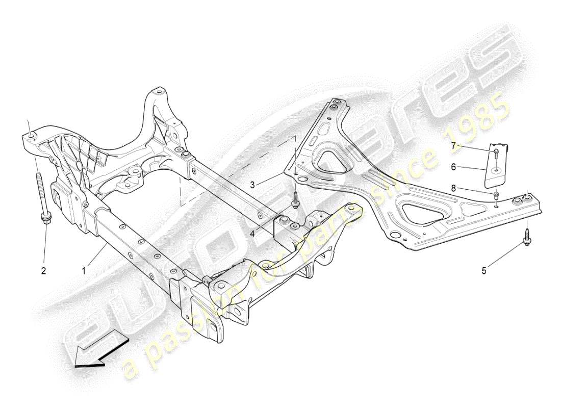 maserati ghibli (2021) front underchassis part diagram