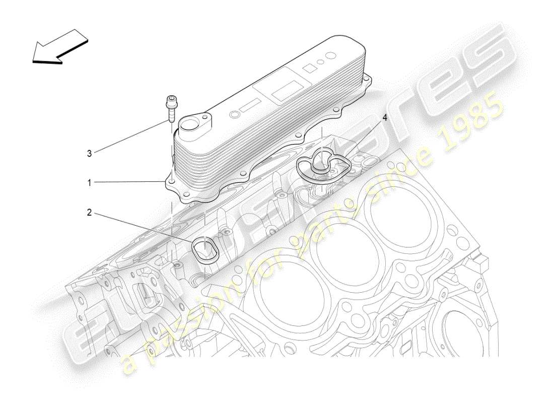 maserati ghibli (2021) heat exchanger part diagram
