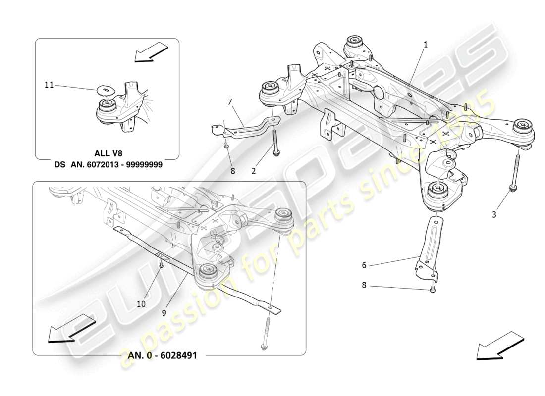 maserati levante trofeo (2020) rear chassis parts diagram