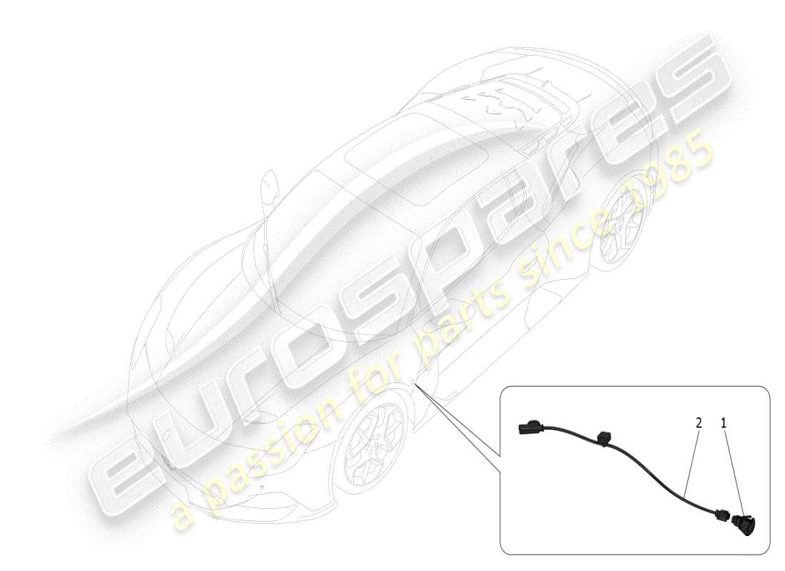 maserati mc20 (2024) side light clusters parts diagram