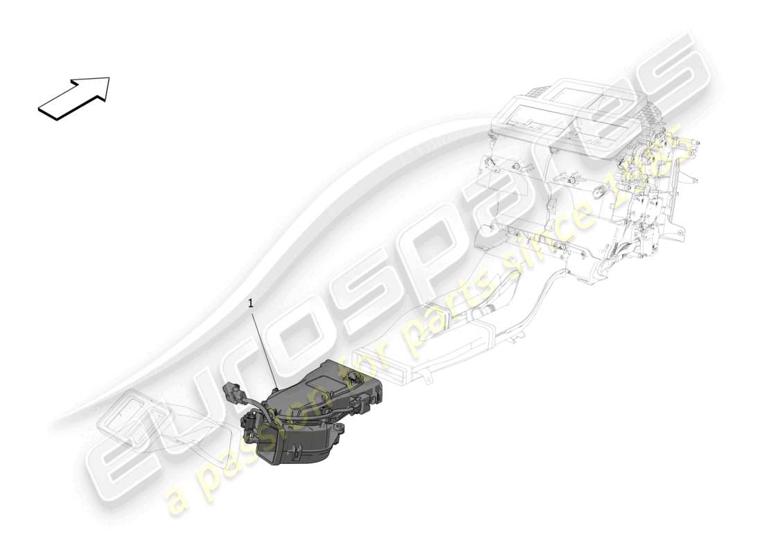 maserati grecale gt (2023) a/c unit: tunnel devices part diagram