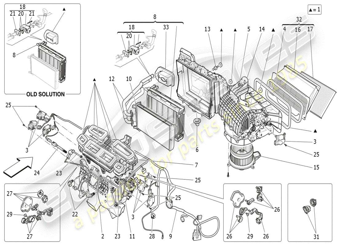 maserati ghibli (2021) a/c unit: dashboard devices part diagram