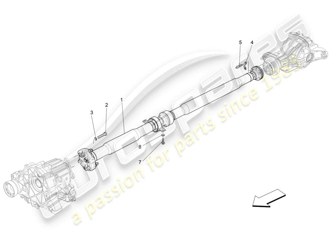 maserati levante modena (2022) transmission shaft part diagram