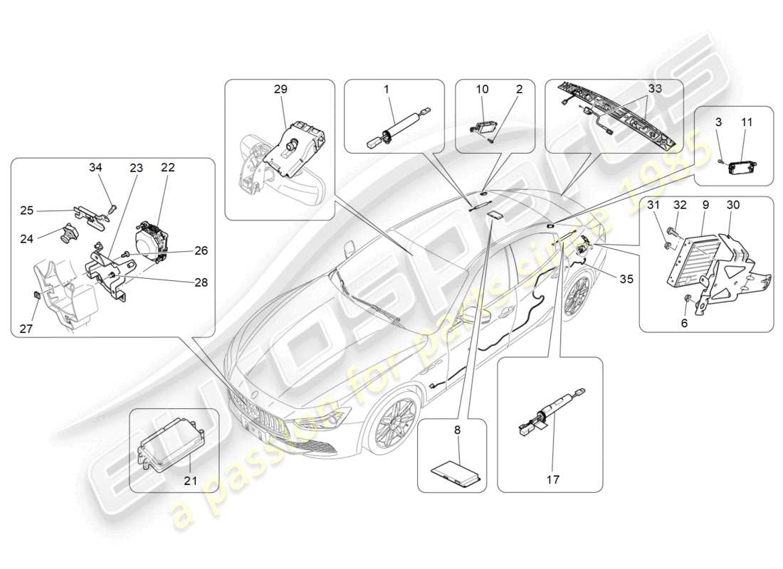 maserati ghibli (2018) it system part diagram