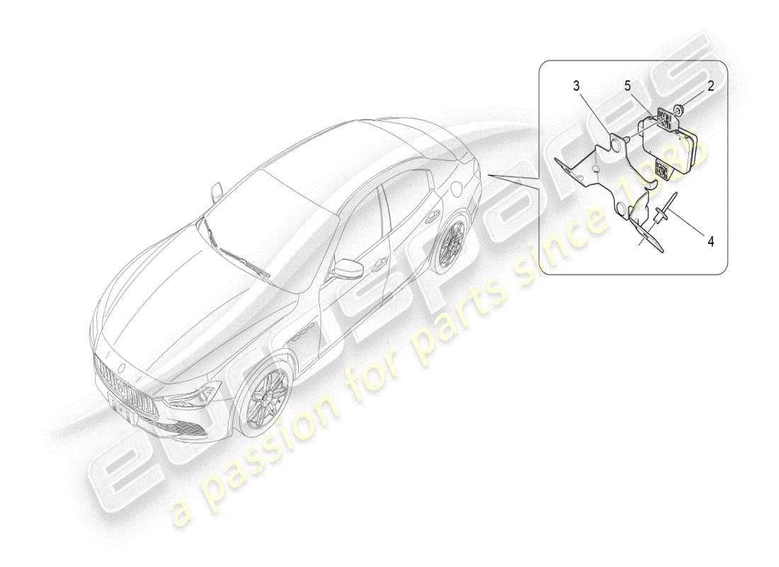 maserati ghibli (2019) tyre pressure monitoring system part diagram