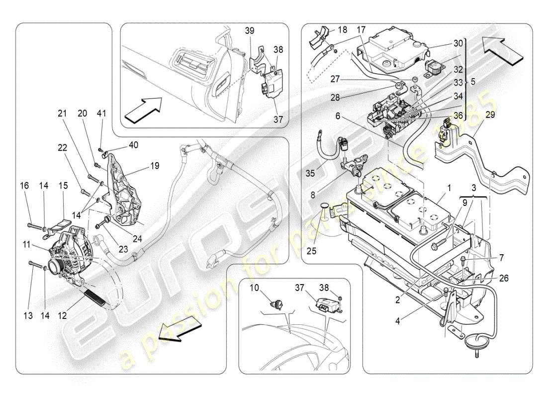 maserati ghibli (2021) energy generation and accumulation part diagram