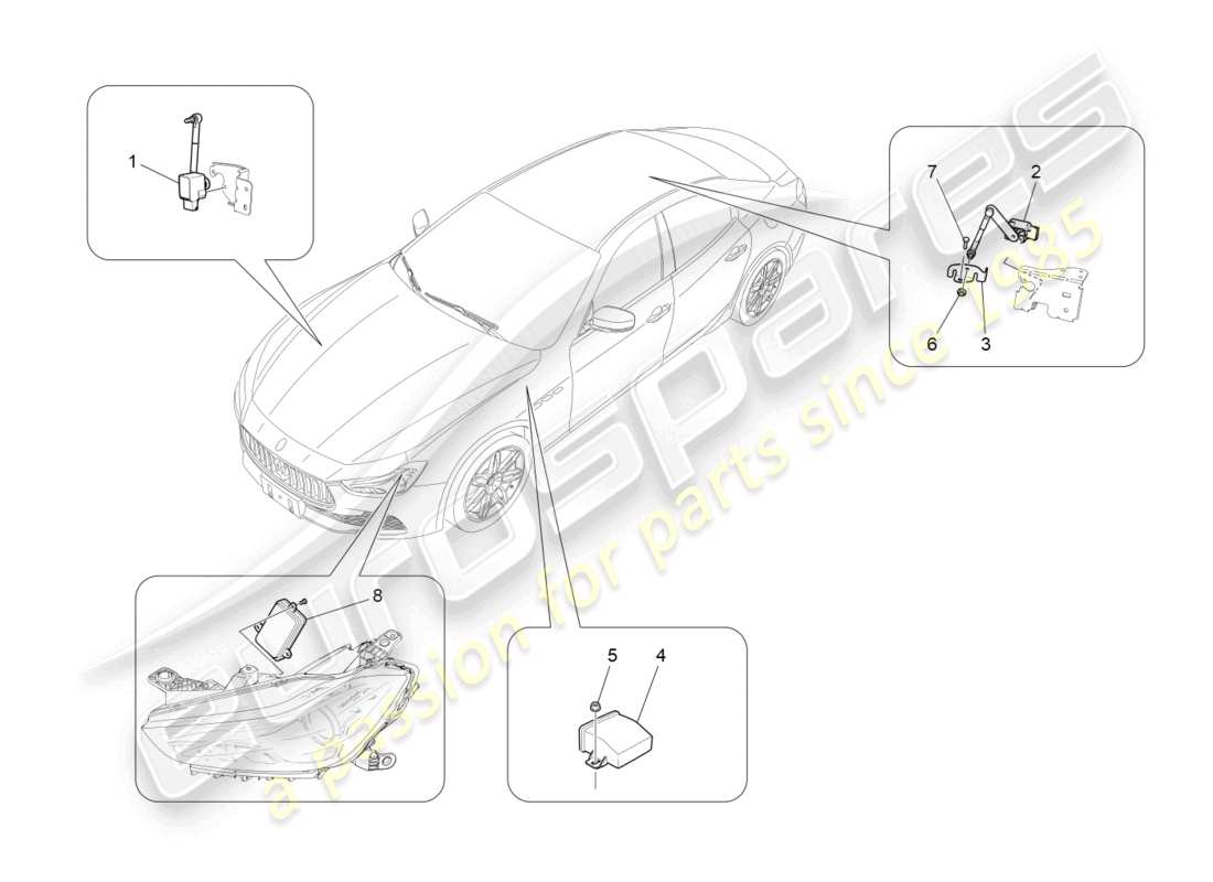 maserati ghibli (2015) lighting system control parts diagram