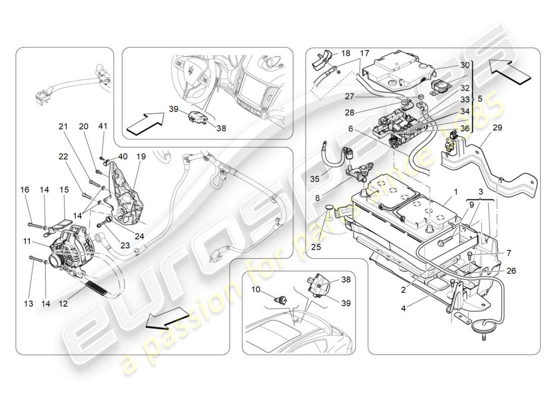 maserati levante (2018) energy generation and accumulation part diagram