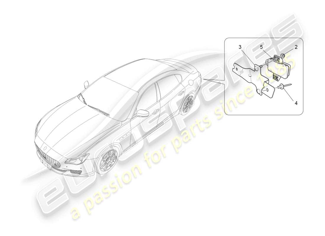 a part diagram from the maserati quattroporte m156 (2017 onwards) parts catalogue