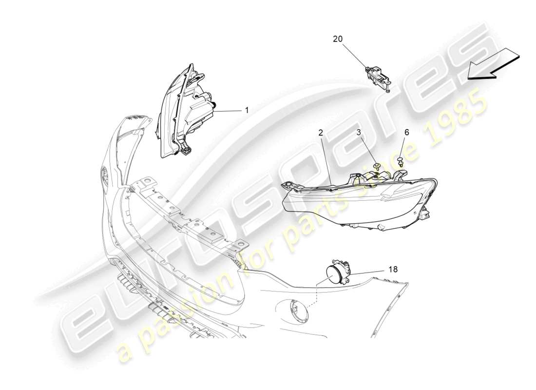 a part diagram from the maserati levante (2020) parts catalogue