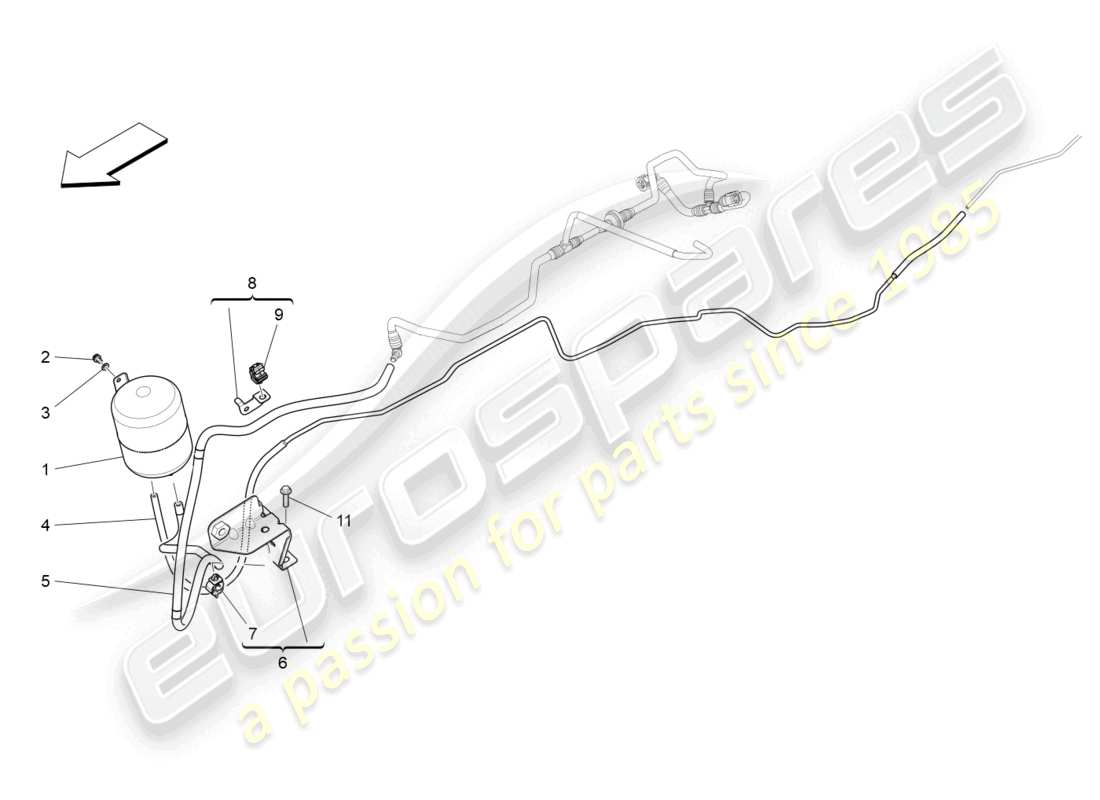 maserati ghibli fragment (2022) additional air system parts diagram