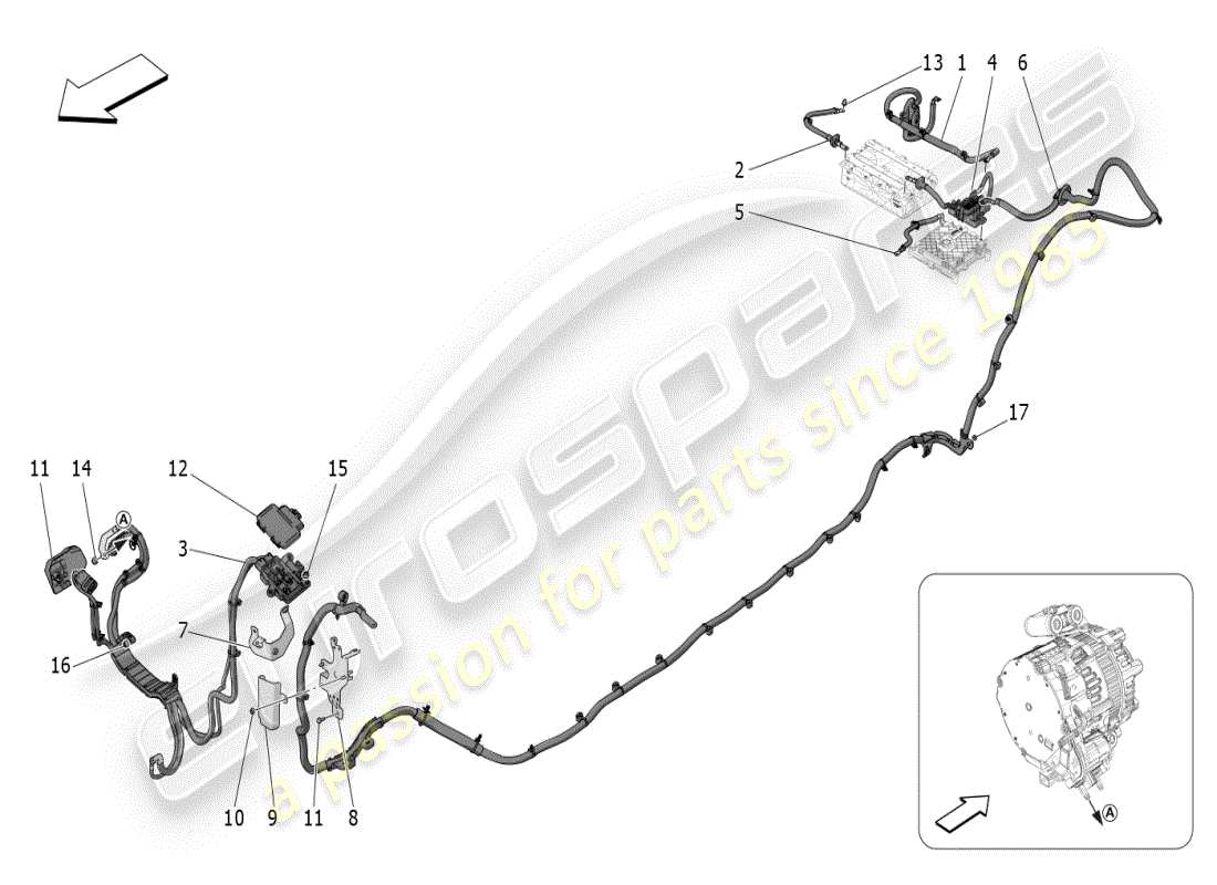 a part diagram from the maserati grecale parts catalogue